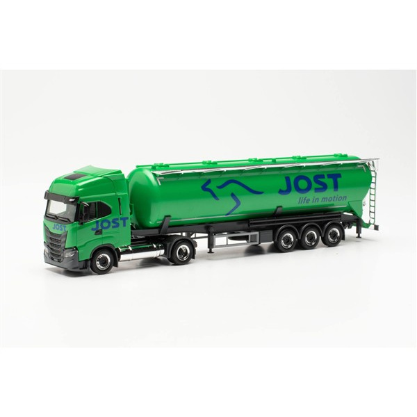 Herpa H0 Iveco S-Way LNG Silo-Sattelzug &bdquo;Jost Group&ldquo; (Luxemburg/Wei&szlig;wampach)
