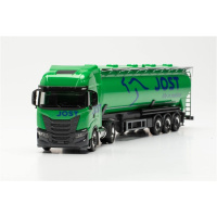 Herpa H0 Iveco S-Way LNG Silo-Sattelzug &bdquo;Jost Group&ldquo; (Luxemburg/Wei&szlig;wampach)