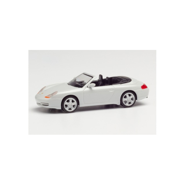 Herpa H0 Porsche 996 C4 Cabrio, carraraweiss metallic