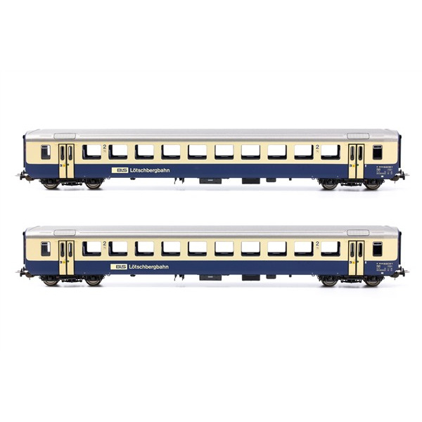 PIKO H0 AC Personenwagen-Set, BLS EW I 2x B, mit Wortschrift