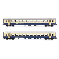 PIKO H0 AC Personenwagen-Set, BLS EW I 2x B, mit Wortschrift