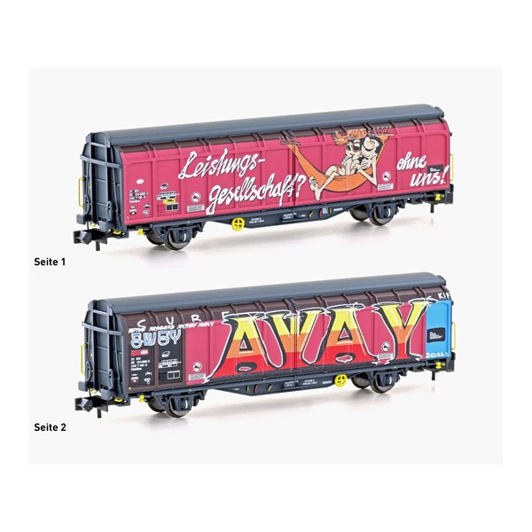 Hobbytrain N DC Schiebewandwagen Hbbillns SBB, Ep. VI, Graffiti-Serie