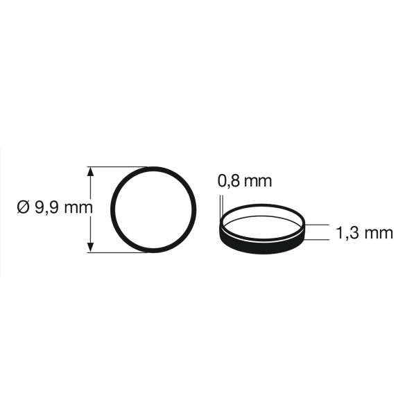 Fleischmann H0 Haftreifen, 10 St&uuml;ck, &Oslash; 9,9/8,3x1,3mm
