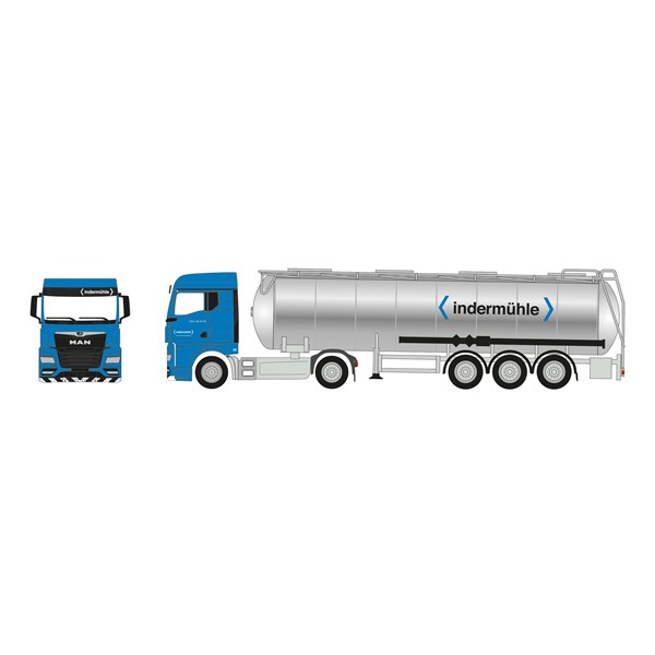 Herpa H0 MAN TGX GM Tank-Sattelzug "Inderm&uuml;hle" (CH)