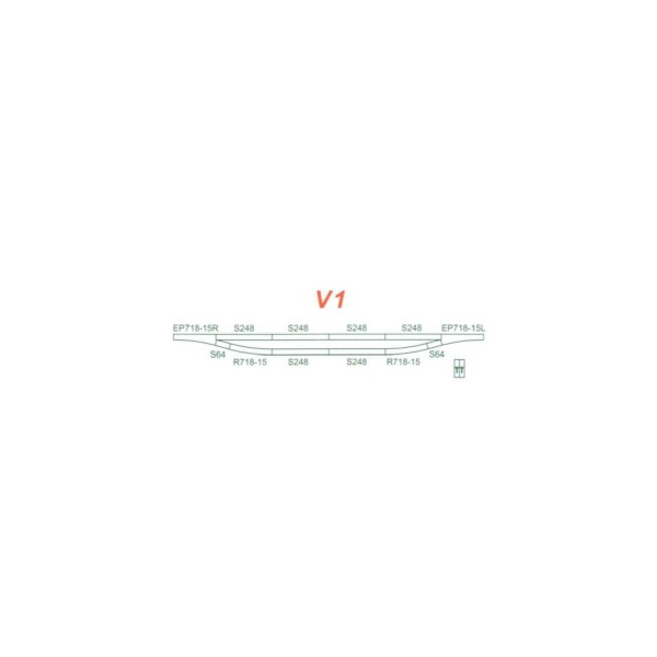 KATO N DC Gleis Unitrak Variationsset V1, Ausweichgleis
