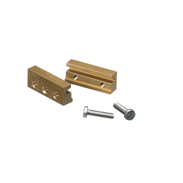 LEBU Schraubverbinder lang 20 mm, Messing blank