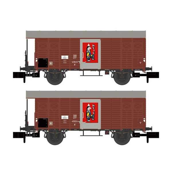 Hobbytrain N DC gedeckte G&uuml;terwagen K3, SBB "Zirkus Knie"