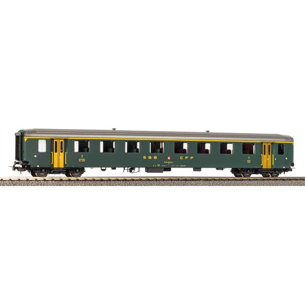 PIKO H0 DC Personenwagen EW I B, SBB, 1. Klasse, gr&uuml;n, alte Schrift