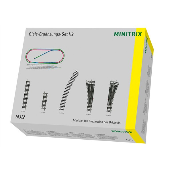 Minitrix N DC Gleis-Erg&auml;nzungs-Set H2