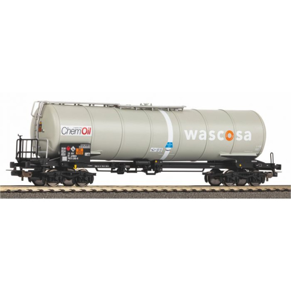 PIKO H0 DC Kesselwagen Zans 280-6, "Chemoil", 4-achsig, grau