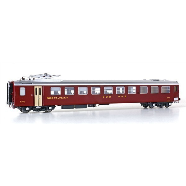 L.S. Models H0 DC Speisewagen, SBB, WR, EW I, rot, Ep. IV