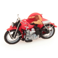 Artitec H0 US Liberator motor red with sidecar