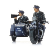 Artitec H0 Reichspolizeimotorrad mit Beiwagen + 2 Figuren
