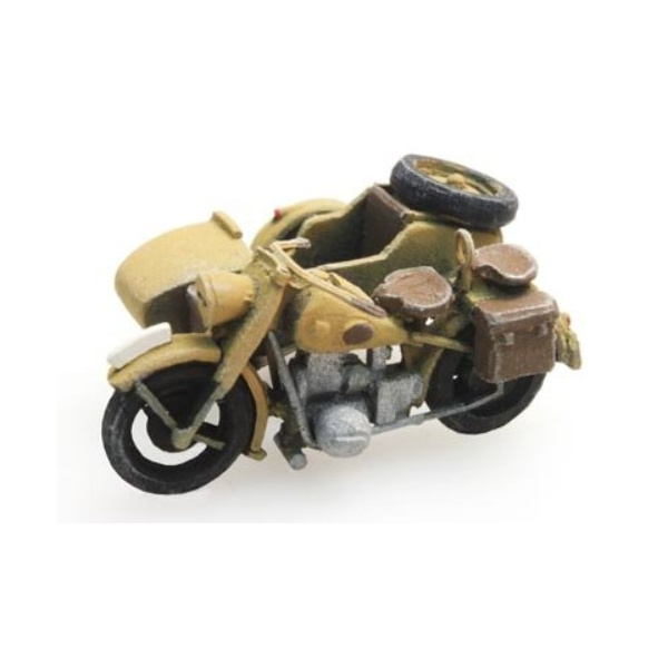 Artitec H0 BMW R75 Gespann, dunkelgelb