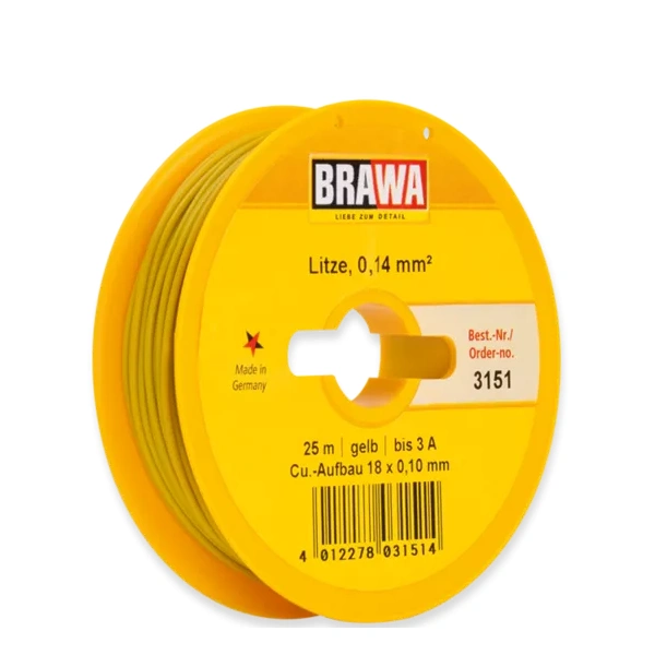 Brawa Litze 0,14 mm&sup2;, gelb