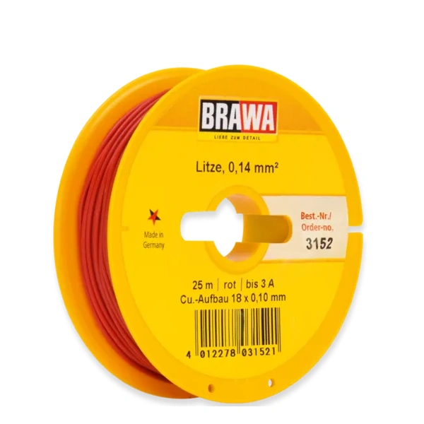 Brawa Litze 0,14 mm&sup2;, rot