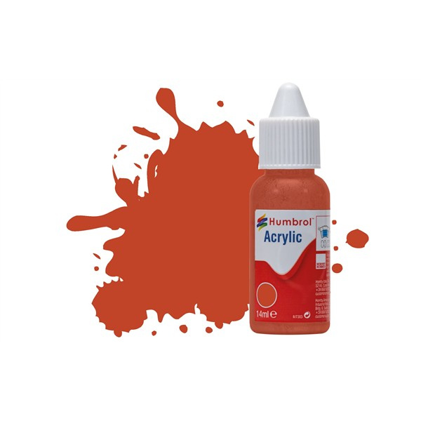 Humbrol Farbe Acryl Nr. 100 Rot Braun Matt