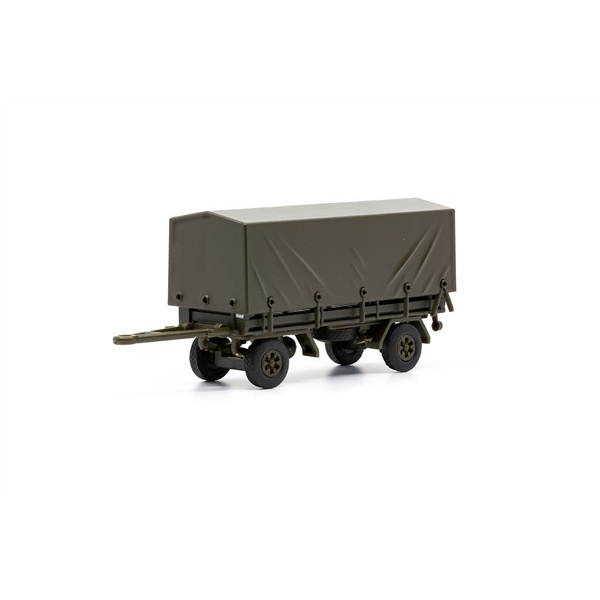 Arwico H0 Infanterie-Anh&auml;nger SIG 1973 mit Plane hoch
