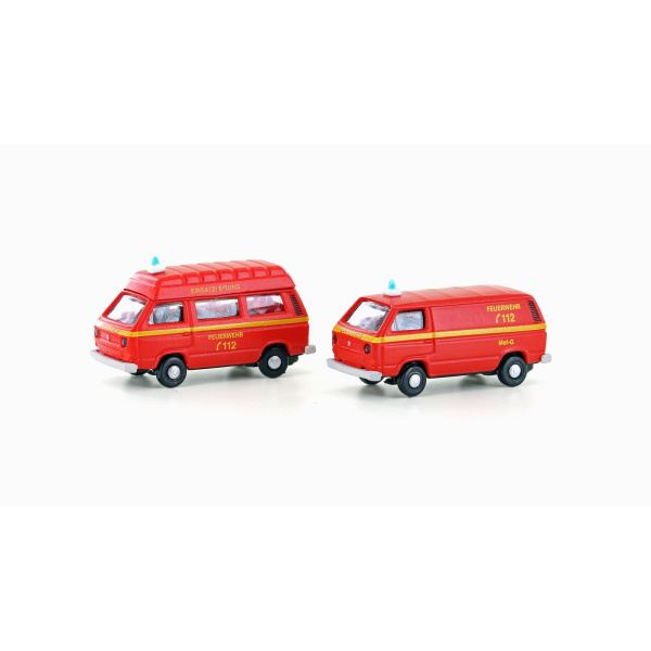 Minis N Lieferwagen VW T3 Feuerwehr, 2 Stk.