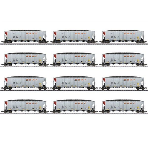 M&auml;rklin H0 AC Hopper Car Set BNSF, Kohletransportwagen, 12 Wagen