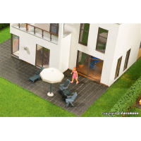Kibri H0 Kubushaus Anna mit Balkon - Polyplate Bausatz