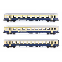 PIKO H0 DC Personenwagenset, BLS, EW I 1x A, 1x AB und 1x...