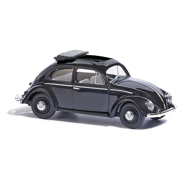 BUSCH H0 VW K&auml;fer mit Brezelfenster u. Stoffdach, Schwarz