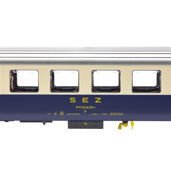 ESU H0 DC Steuerwagen Bt 970, SEZ, blau/ beige, Ep.IV