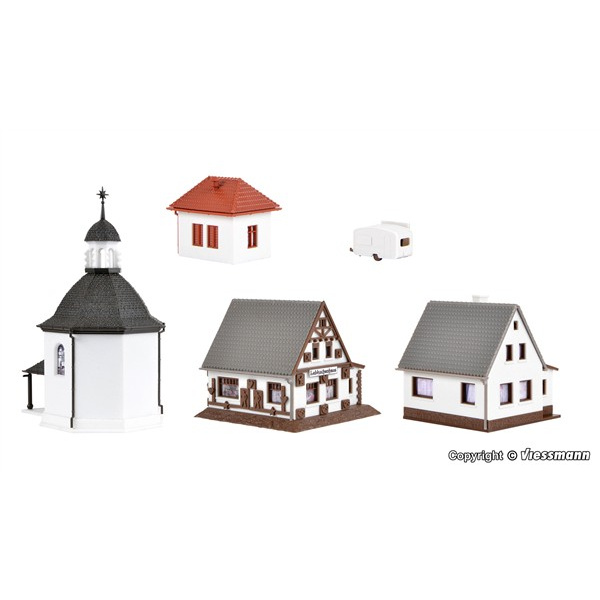 Vollmer N Weihnachtsdorf mit LED-Beleuchtung