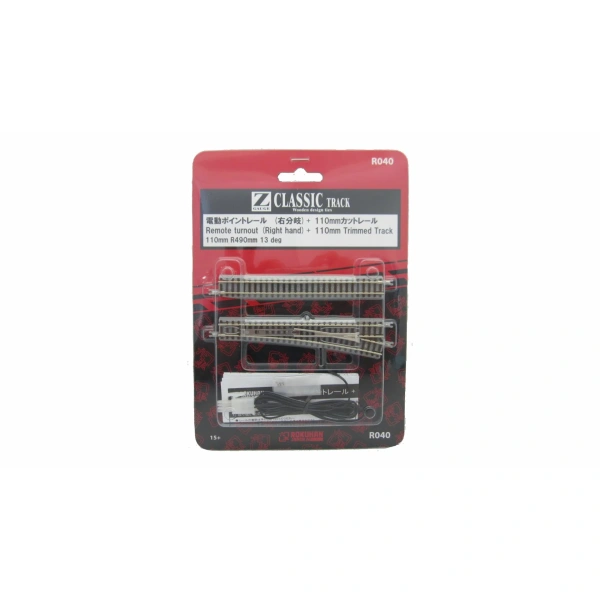 Rokuhan Z Weiche rechts R490, 13&deg;, 110mm (R040)