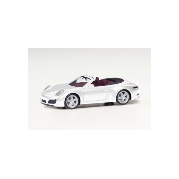 Herpa H0 Porsche 911 Carrera 2 Cabrio, carrarawei&szlig; metallic