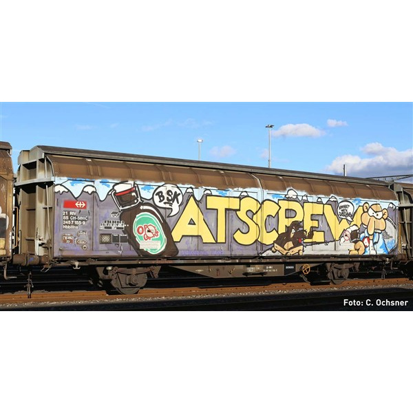 Hobbytrain N DC Schiebewandwagen Hbbillns SBB, Ep.VI, Graffiti-Serie (6)