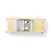BUSCH H0 Chevrolet Bel Air 57, Cabrio offen mit Fahrerin...