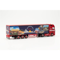 Herpa H0 Mercedes-Benz Actros 18 Gigaspace Gardinenplanensattelzug "Circus Monti"