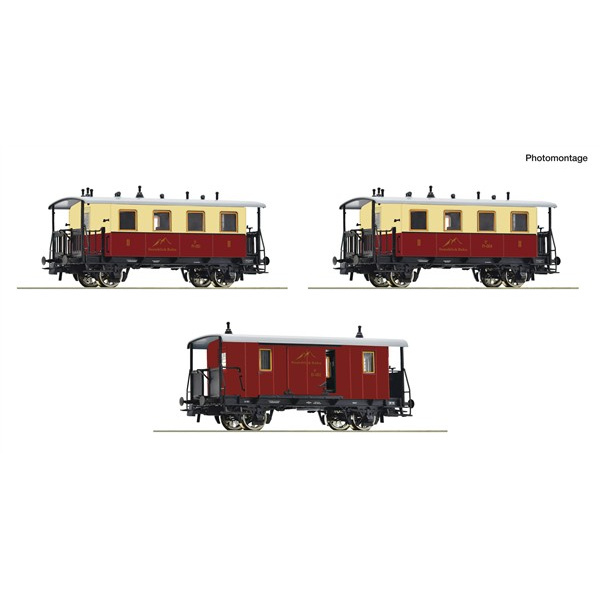 Roco H0 DC Personenwagen, Sonnblick-Bahn, 3-teilig