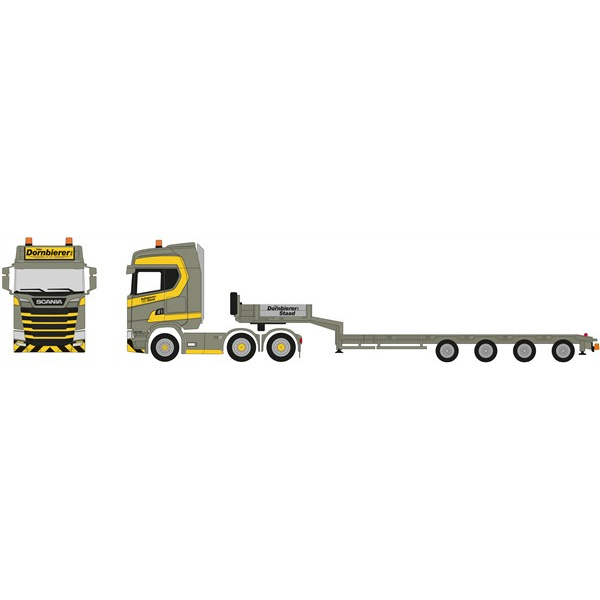Herpa H0 Scania CS20 HD Semitieflade-Sattelzug "Dornbierer"