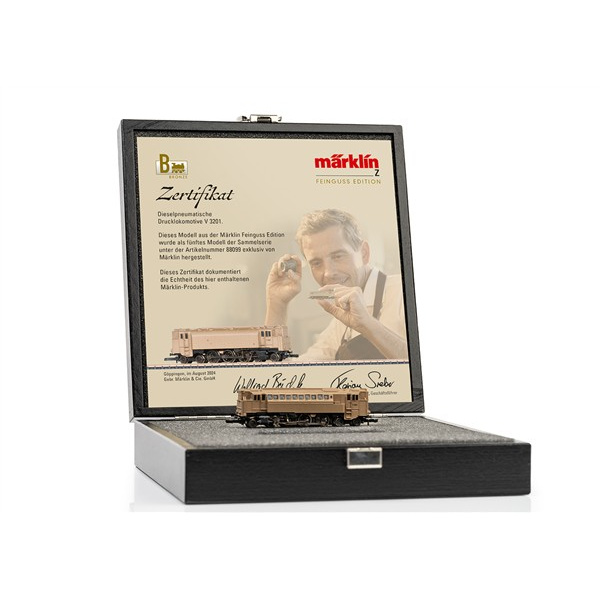 M&auml;rklin Z Dieselpneumatische Drucklokomotive V 3201, analog, ECHTBRONZE