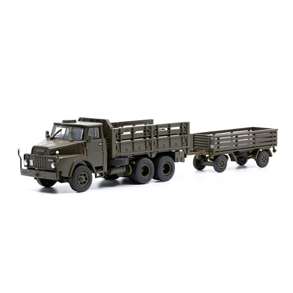 ACE H0 Henschel LKW HS 3-14 mit Infanterieanh&auml;nger offen