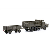 ACE H0 Henschel LKW HS 3-14 mit Infanterieanh&auml;nger offen
