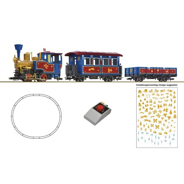 Roco 0e DC Startpackung  Weihnachtszug, Dampflok, Gleis, Steuerung