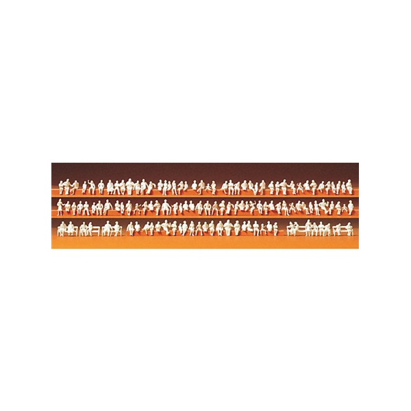Preiser N Personen sitzend, unbemalt, 120 Figuren