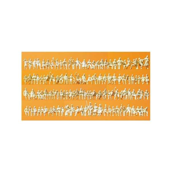 Preiser H0 Sitzende Personen unbemalt, 120 Figuren