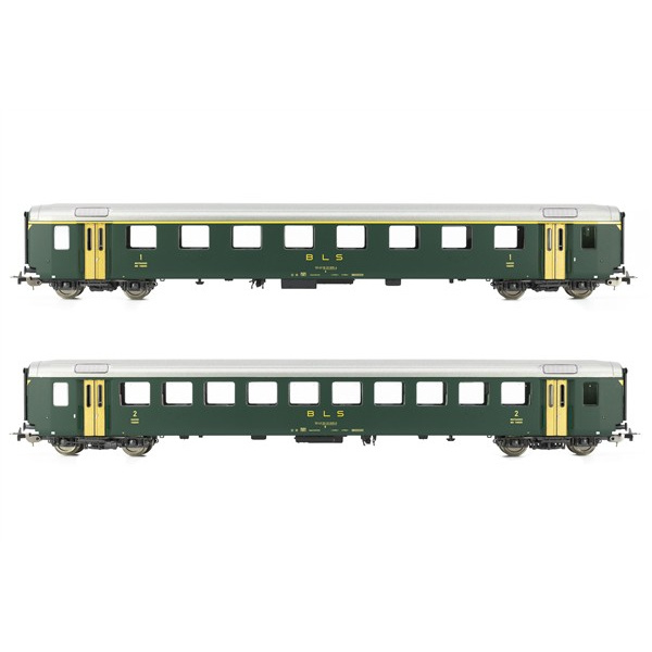 PIKO H0 AC Personenwagen-Set, BLS, EW I gr&uuml;n 1x A, 1x B
