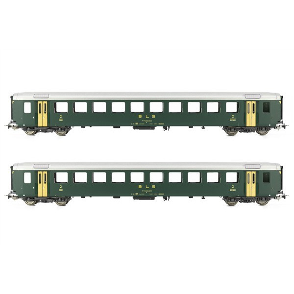 PIKO H0 DC Personenwagen-Set, BLS, EW I gr&uuml;n 2x B