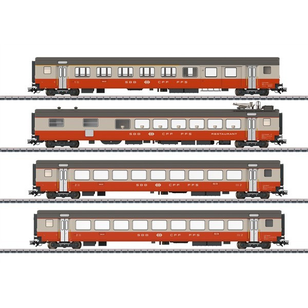 Trix H0 DC Personenwagen EW III, SBB, SWISS EXPRESS, 4 Wagen