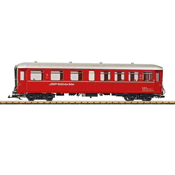 LGB G Schnellzuwagen RhB 2. Kl., rot, Innenbeleuchtung