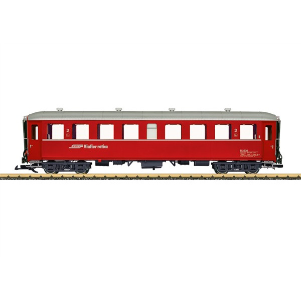 LGB G Schnellzuwagen RhB 2. Kl., rot, Innenbeleuchtung