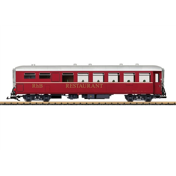 LGB G Speisewagen RhB, rot, Innenbeleuchtung