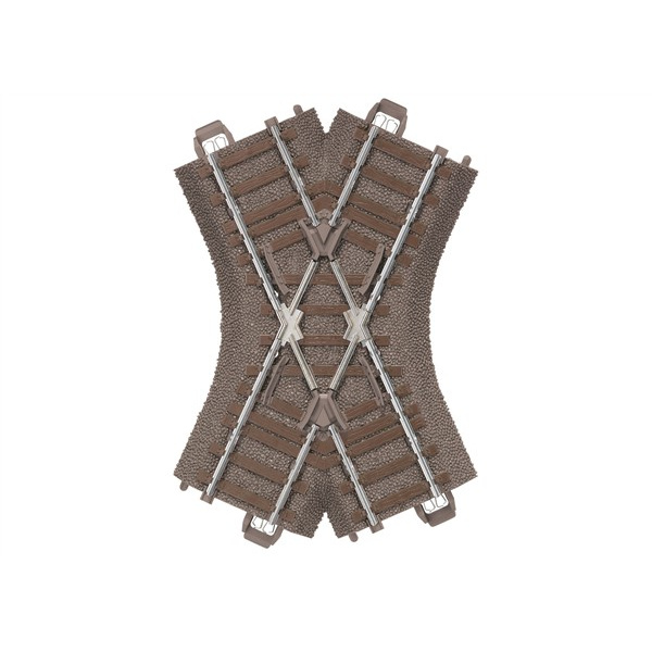 Trix H0 C-Gleis Kreuzung 103,3 mm / 48,6&deg;