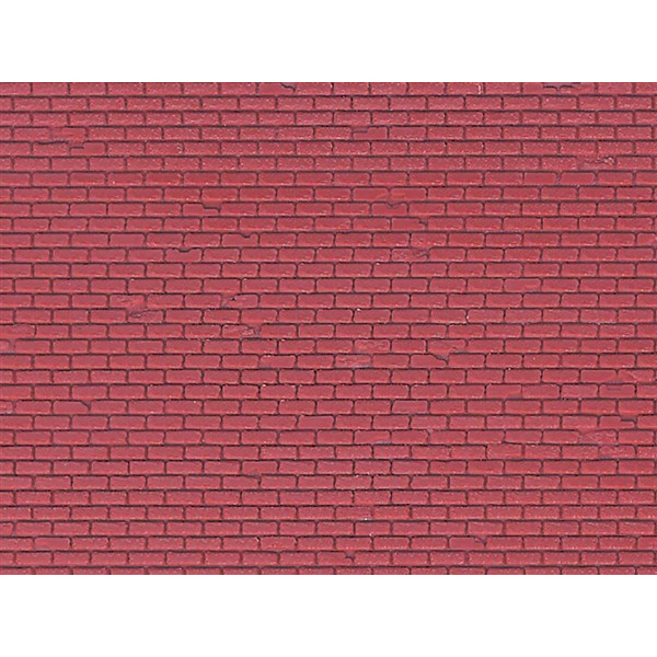 Vollmer H0 Mauerplatte Klinker aus Kunststoff, 21,8 x 11,9 cm